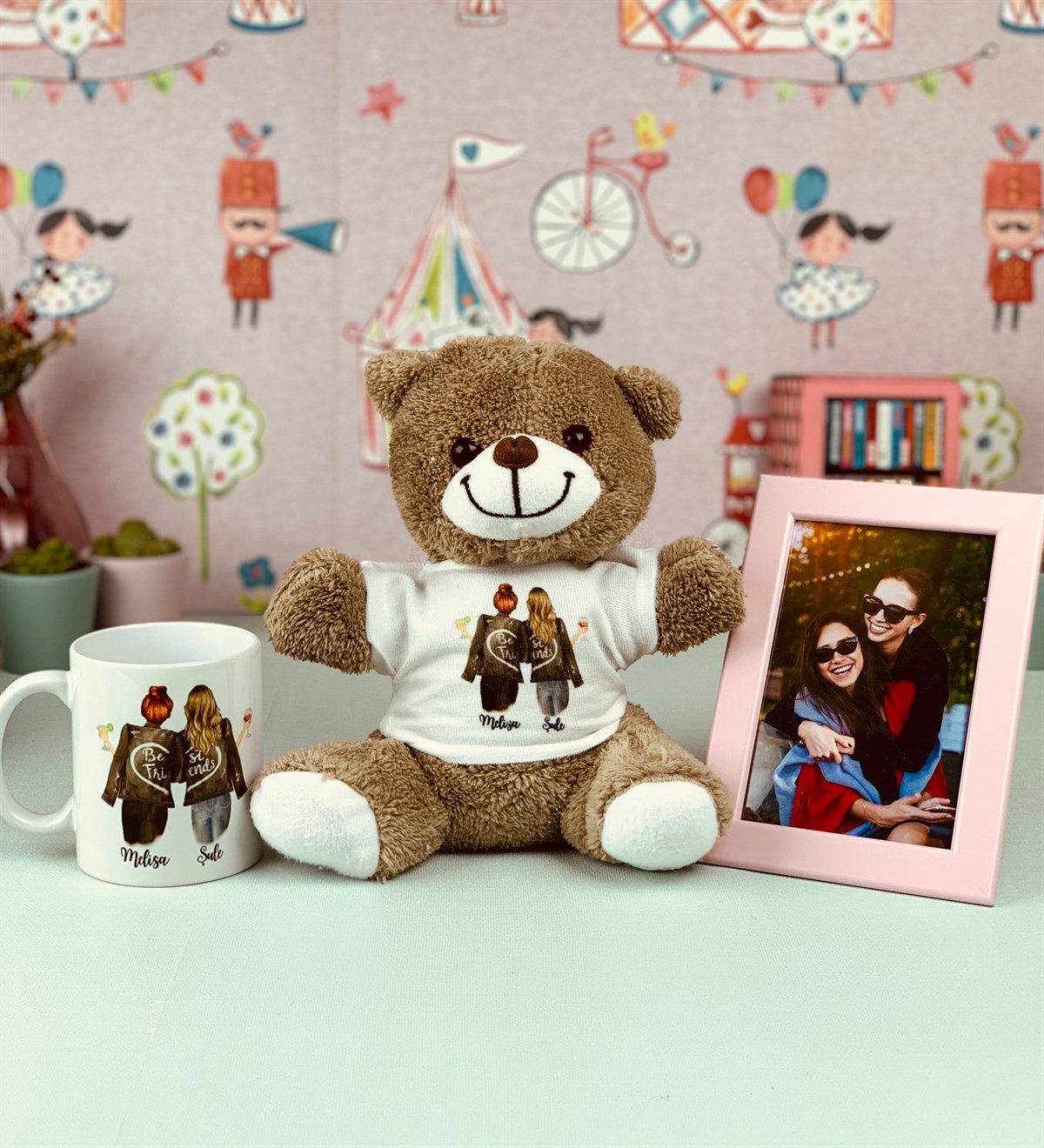 Kişiye Özel Best Friend Kupa Ayıcık Ve Fotoğraf ÇerçevesiGiftmodaBest-Friend-Kupa-Ayıcık-Ve-Fotoğraf-Çerçevesi-5