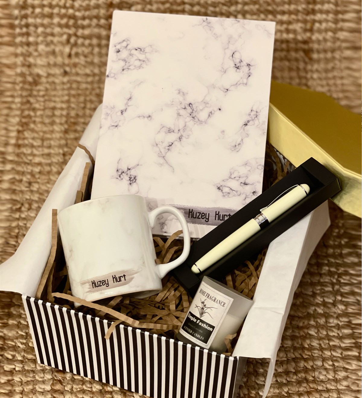 Kişiye Özel Beyaz Mermer Sevgiliye Hediye SetiGiftmodaGmhs100186