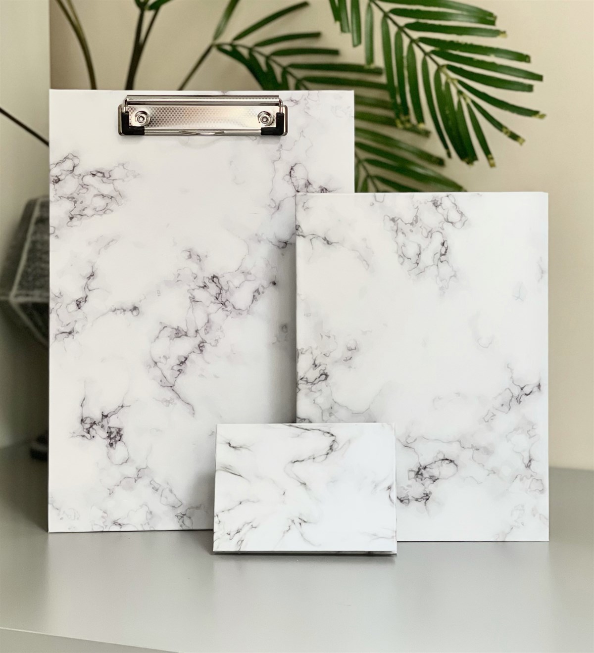 Kişiye Özel Beyaz Mermer Tasarımlı Mini Albüm Lak Kapaklı Ajanda Ve Sekreterlik SetGiftmodaGmhs100113