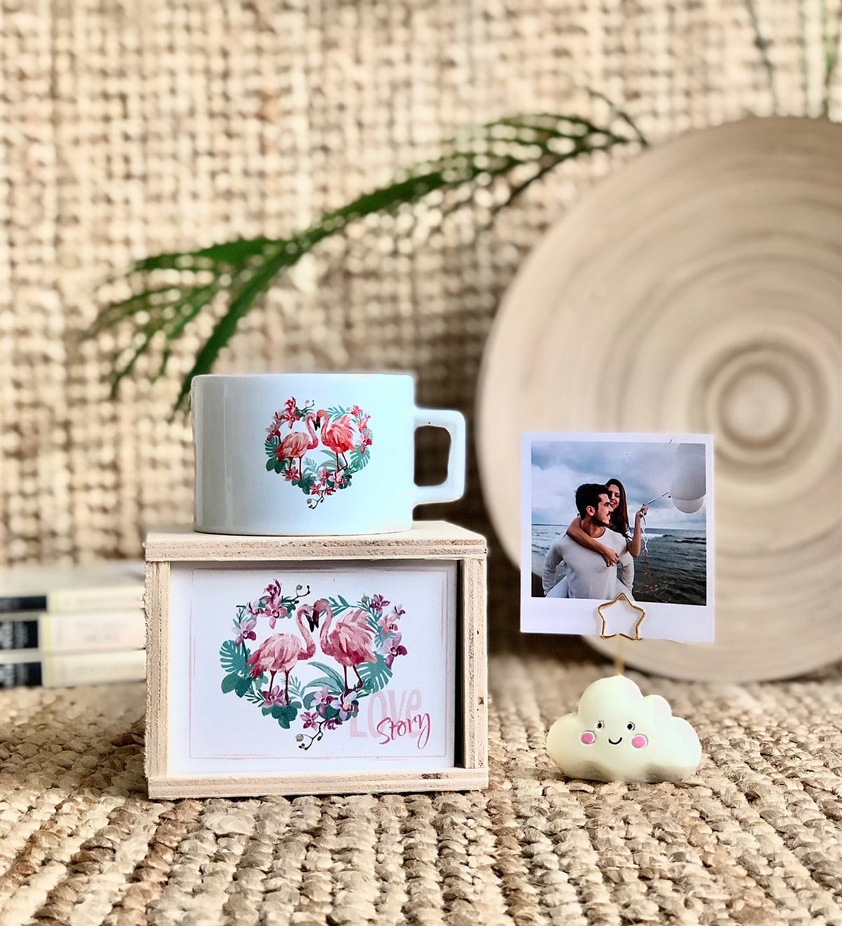 Kişiye Özel Bulut Not Tutucu Ve Flamingo Kutulu KupaGiftmoda GM-2113-K-Özel-Flamingo-Kupa