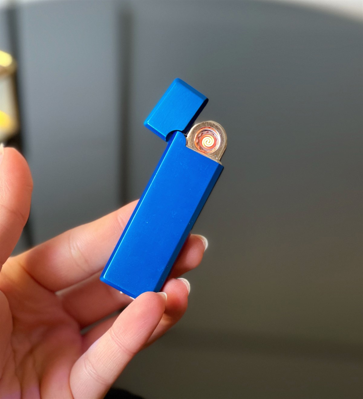 Usb Şarjlı Alevsiz Çakmak MaviGiftmodaGmc100002