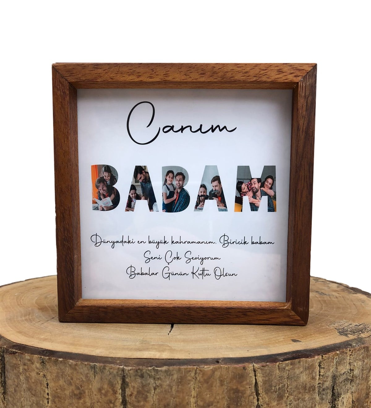 Kişiye Özel Canım Babam Ahşap ÇerçeveGiftmodaBabalar-Günü-Çerçeve
