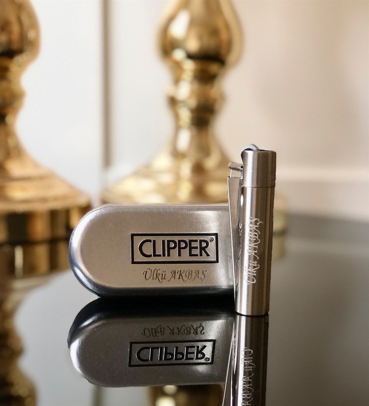 Kişiye Özel Clipper Çakmak GriGiftmodaclipper-Gri