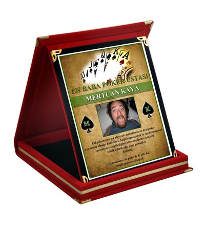 Kişiye Özel En Baba Poker Ustası Ödül Büyük Boy Plaket