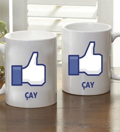 Kişiye Özel Facebook Like Çay Kupa Bardak