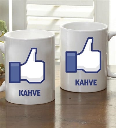 Kişiye Özel Facebook Like Kahve Kupa Bardak
