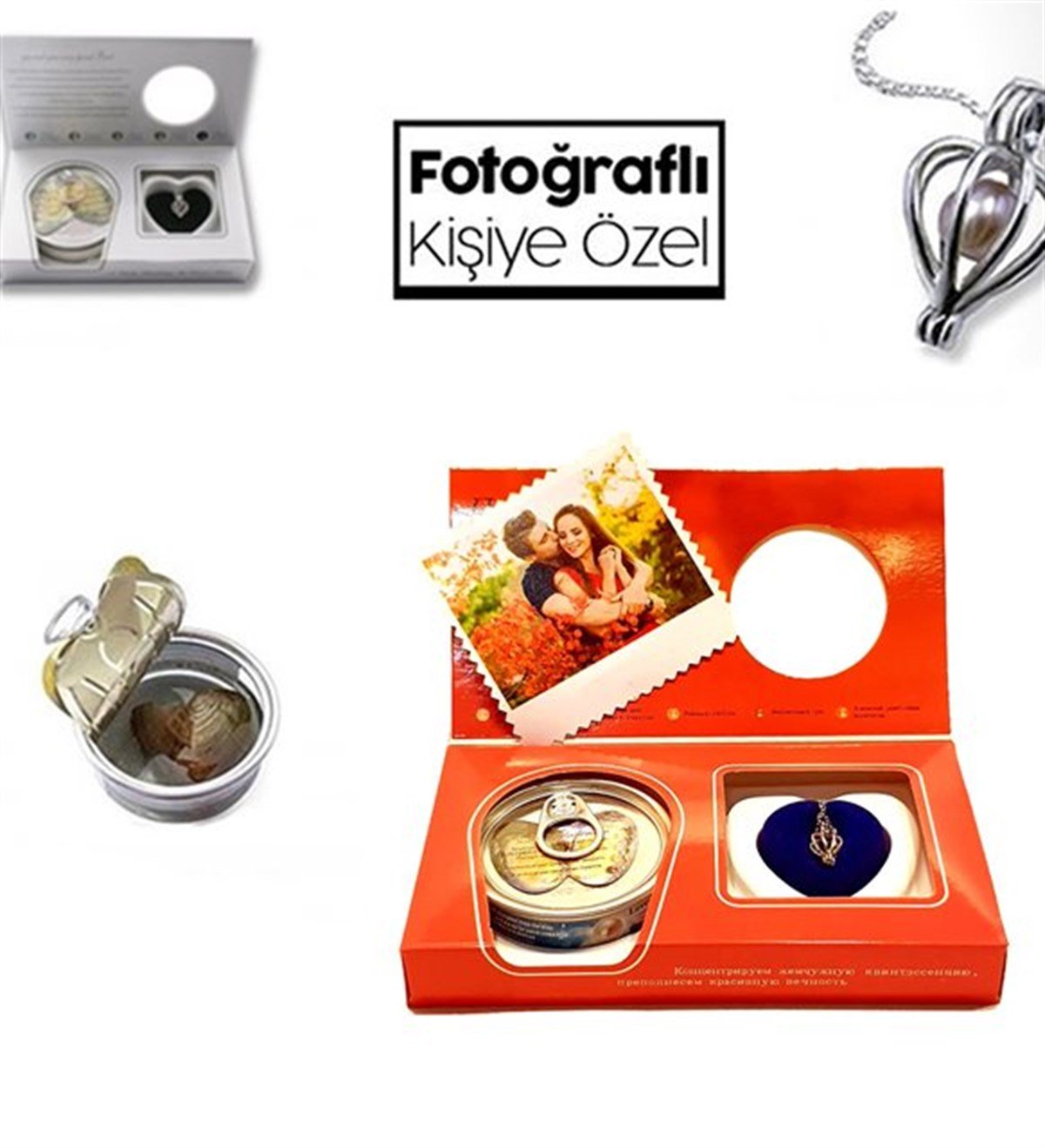  Kişiye Özel Fotoğraflı Gerçek İstiridye İçinde İnci Kolye Setigiftmodagm-ko-istirdye