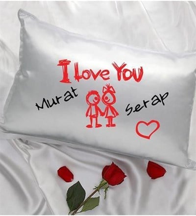 Kişiye Özel I Love You Yastık