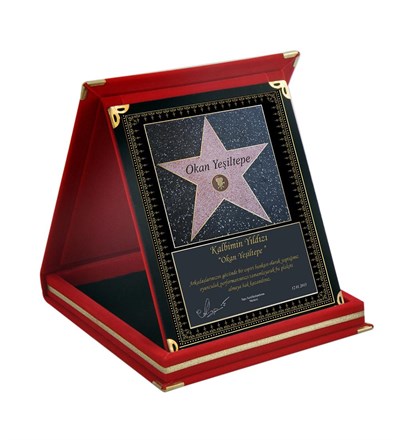 Kişiye Özel Kalbimin Yıldızı Ödül Büyük Boy Plaket