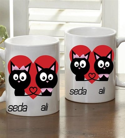 Kişiye Özel Kara Kedi Kupa Bardak