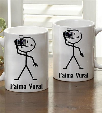Kişiye Özel Karikatür Fotoğrafçı Kupa Bardak