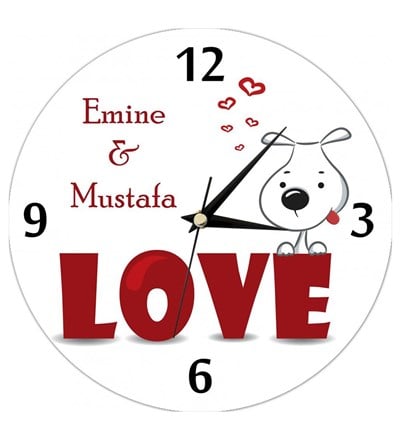 Kişiye Özel Love Duvar Saati