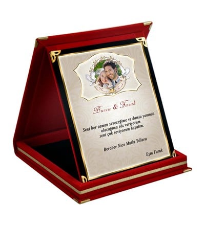 Kişiye Özel Nice Mutlu Yıllara Ödül Orta Boy Plaket