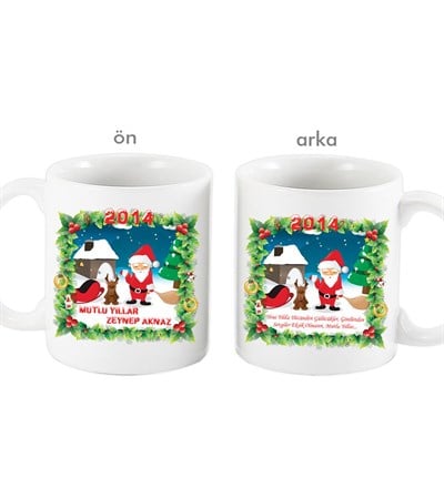 Kişiye Özel Noel Baba Yeni Yıl Kupa Bardak