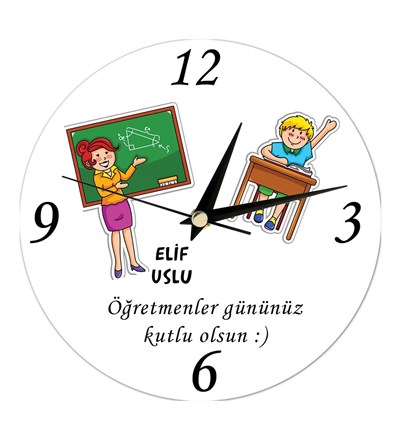 Kişiye Özel Öğretmenler Günü Duvar Saati