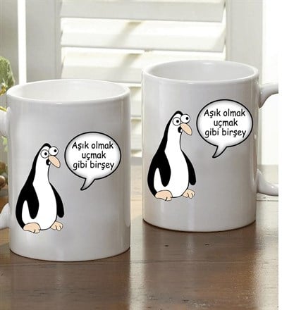 Kişiye Özel Penguen Kupa Bardak