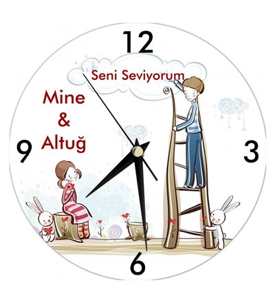 Kişiye Özel Seni Seviyorum Duvar Saati