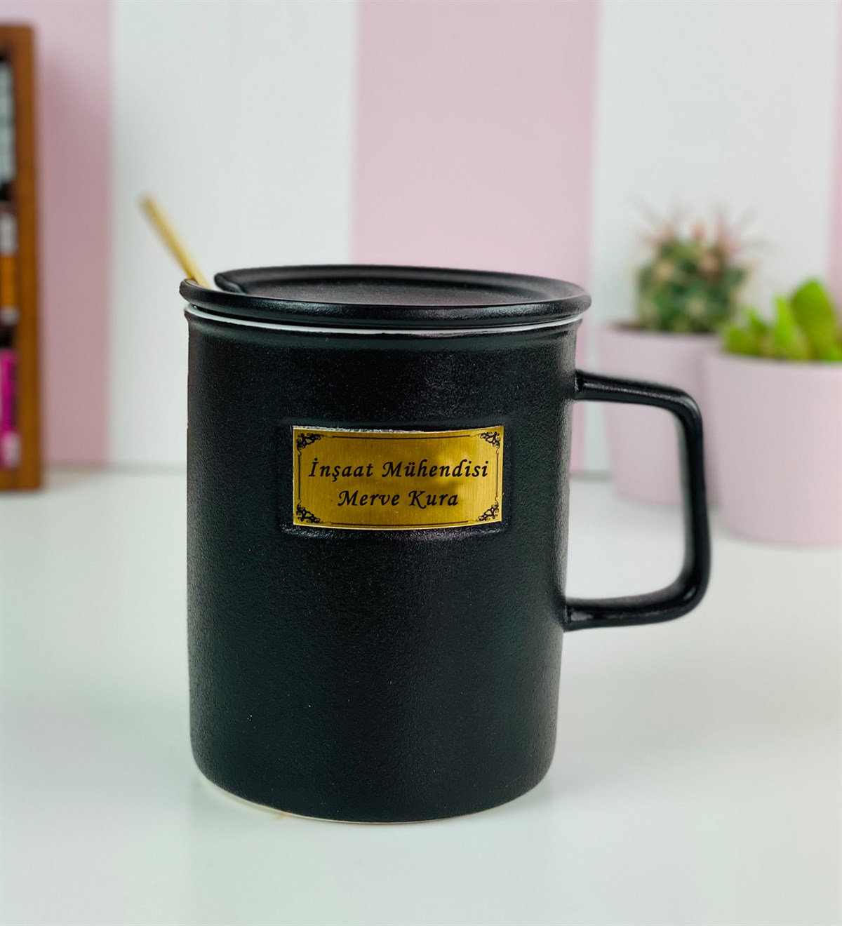 Kişiye Özel Siyah Porselen KupaGiftmoda GM-2459-K-Ö