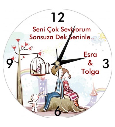 Kişiye Özel Sonsuza Dek Seninle Duvar Saati