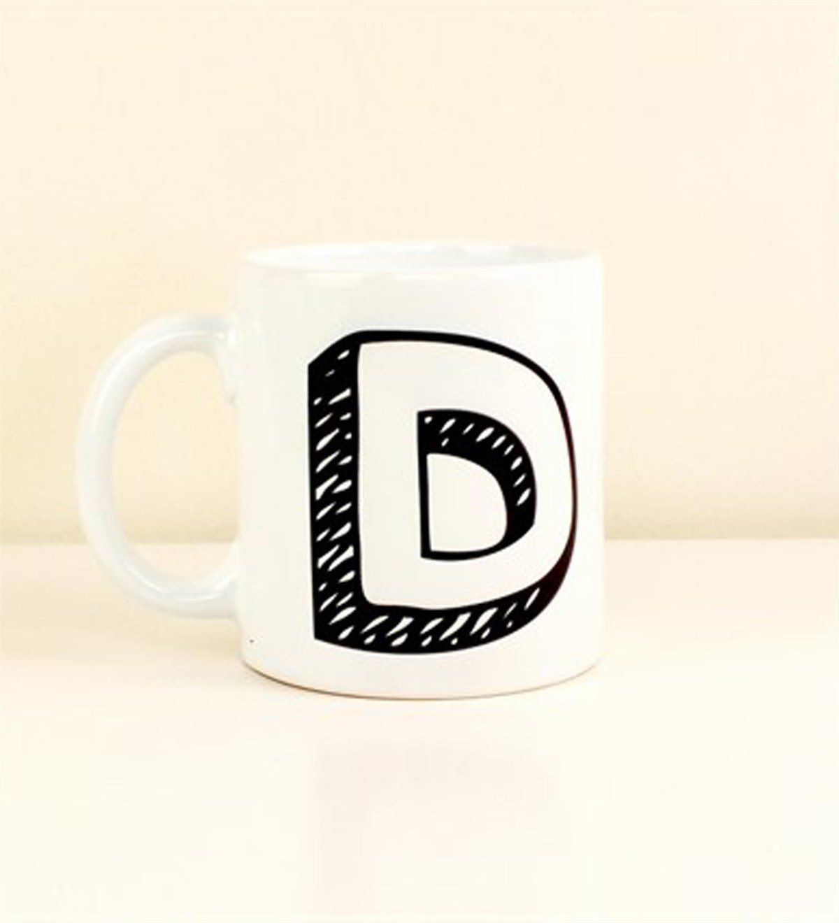 Kişiye Özel Tasarım Harf Kupa Bardak