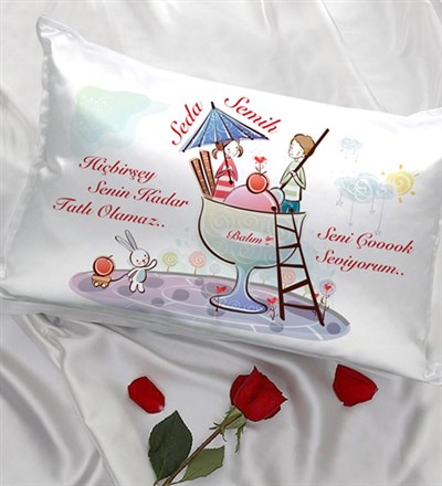 Kişiye Özel Tatlı Balım Aşk Yastık