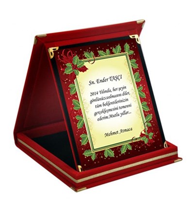 Kişiye Özel Yeni Yıl Ödül Orta Boy Plaket