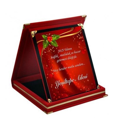Kişiye Özel Yeni Yıl Ödül Orta Boy Plaket