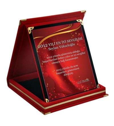 Kişiye Özel Yılın En İyi Sevgilisi Ödül Büyük Boy Plaket