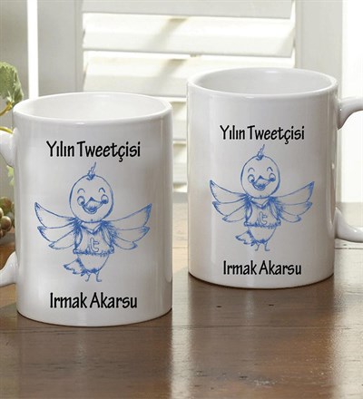 Kişiye Özel Yılın Tweetçisi Kupa Bardak