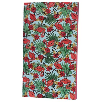Kiwoodesign Flamingo-Çiçek Renkli Yapraklı Defter