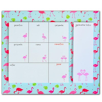Kiwoodesign Flamingo Haftalık Masaüstü Planlayıcı HP02