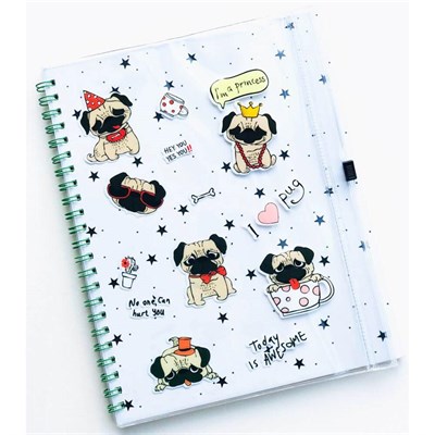 Kiwoodesign Pug Çanta Kapaklı Defter