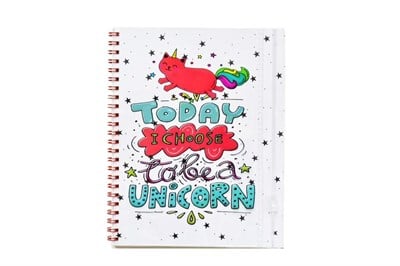 Kiwoodesign Unicorn Cat Çanta Kapaklı Defter ÇK09