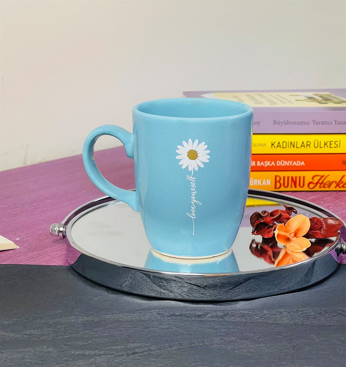 Papatya Love You Tasarımlı 9 Cm Kupa BardakgiftmodaGmkp100235