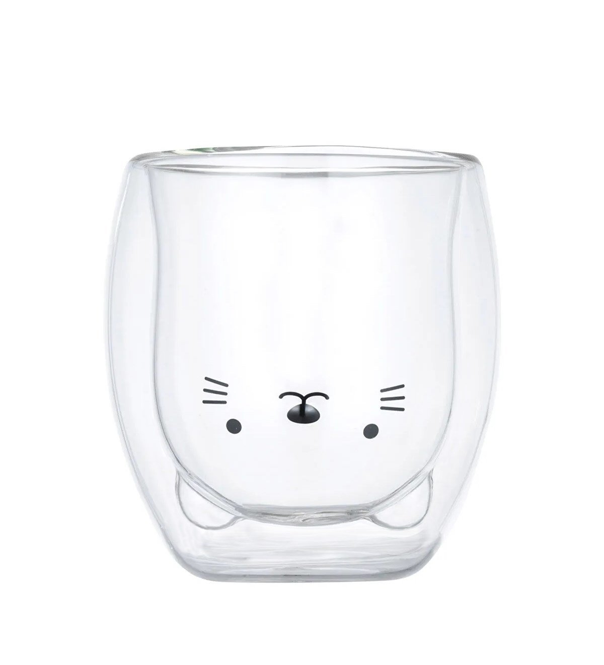 Kedi Çift Cam Cidarlı BardakgiftmodaGM-5066