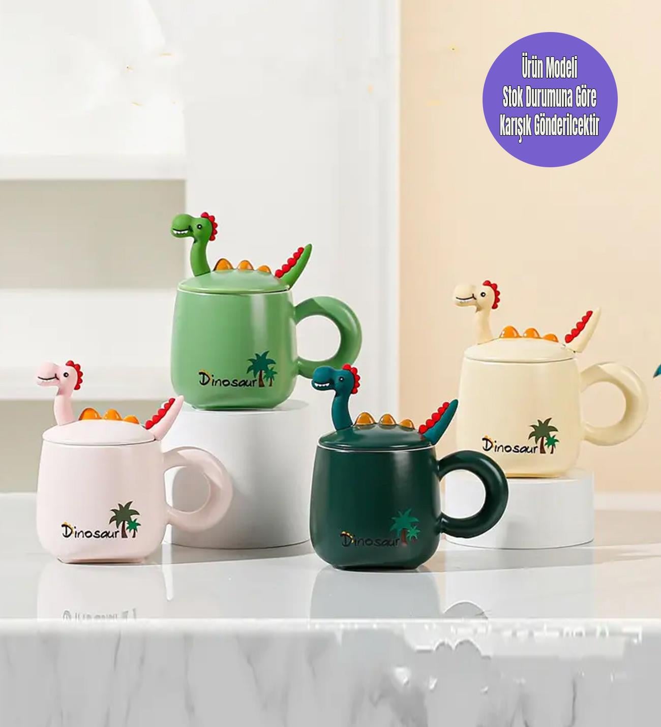 Dinozor Figürlü Seramik kupagiftmodaBM-1439