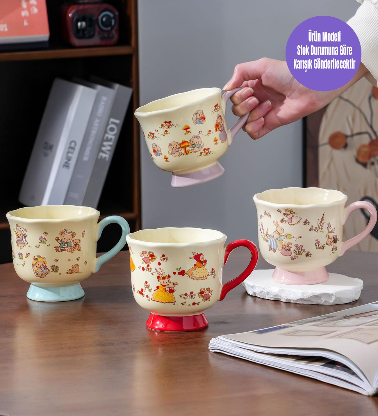 Masal Bahçesi Temalı Seramik KupagiftmodaBM-1982