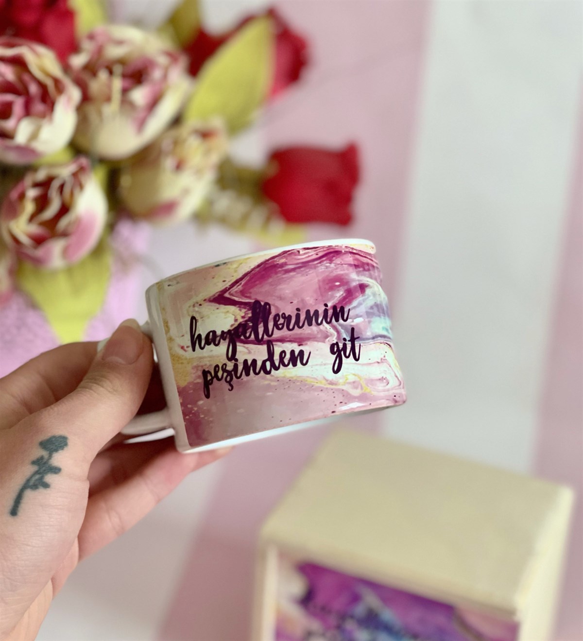 Hayallerinin Peşinden Git Tasarımlı Kutulu KupaGiftmodaGmkp100160