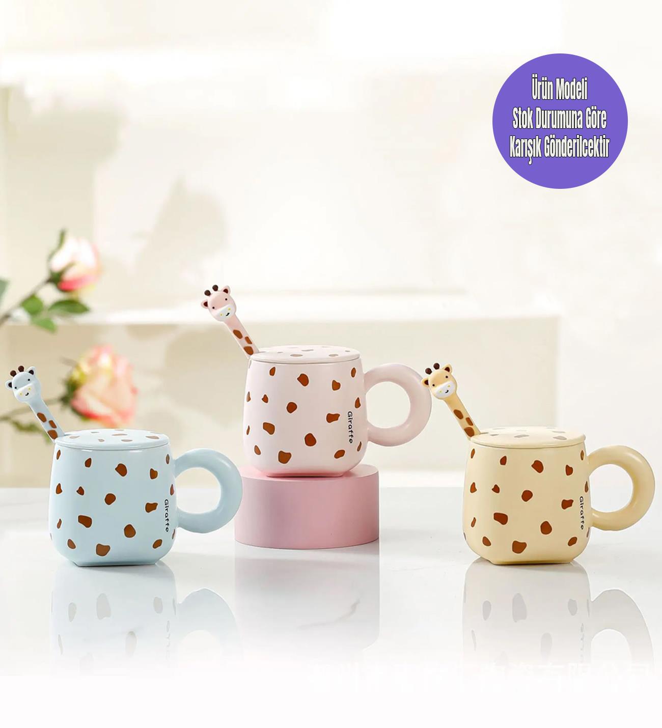 Zürafa Temalı Seramik KupagiftmodaBM-1460