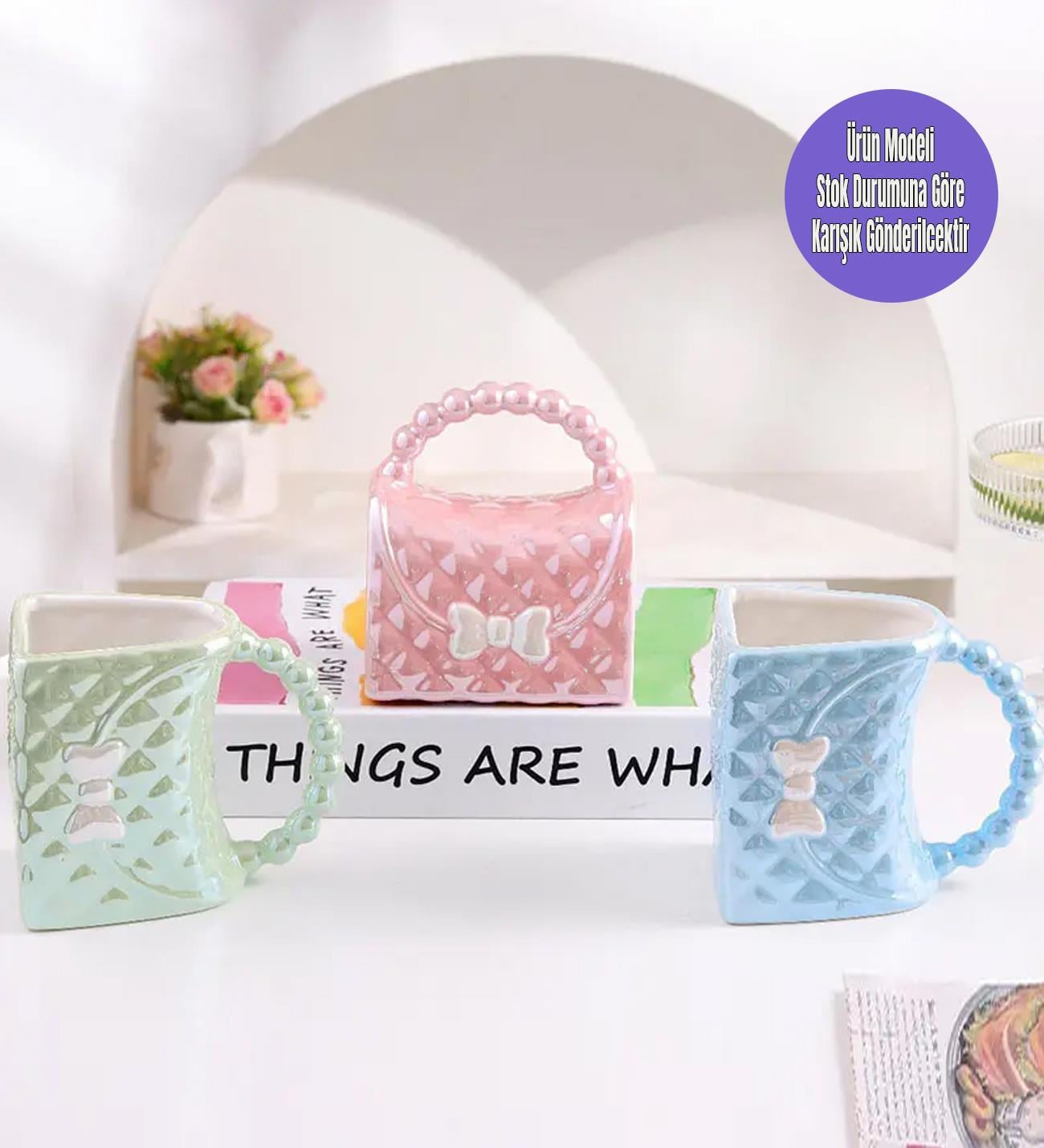 Çanta Şeklinde Şık Seramik KupagiftmodaBM-1473