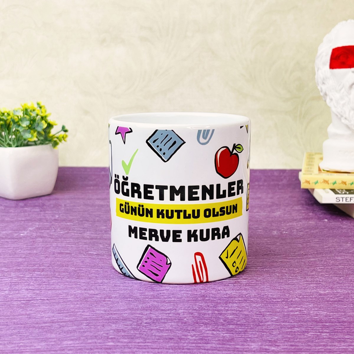 Kişiye Özel Öğretmenler Günü Tasarımlı KupagiftmodaGmkp100334