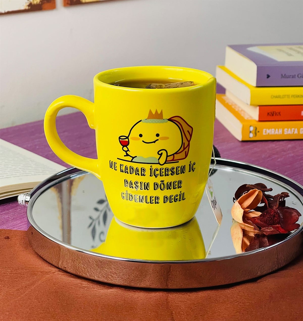 Ne Kadar İçersen İç Başın Döner Gidenler Değil Tasarımlı 9 Cm Kupa BardakgiftmodaGmkp100234