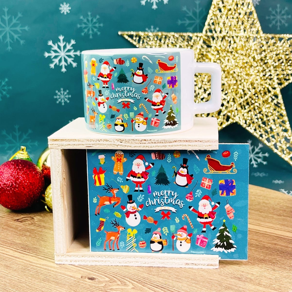 Mutlu Noeller Yılbaşı Tasarımlı Kutulu KupagiftmodaGmkp100365