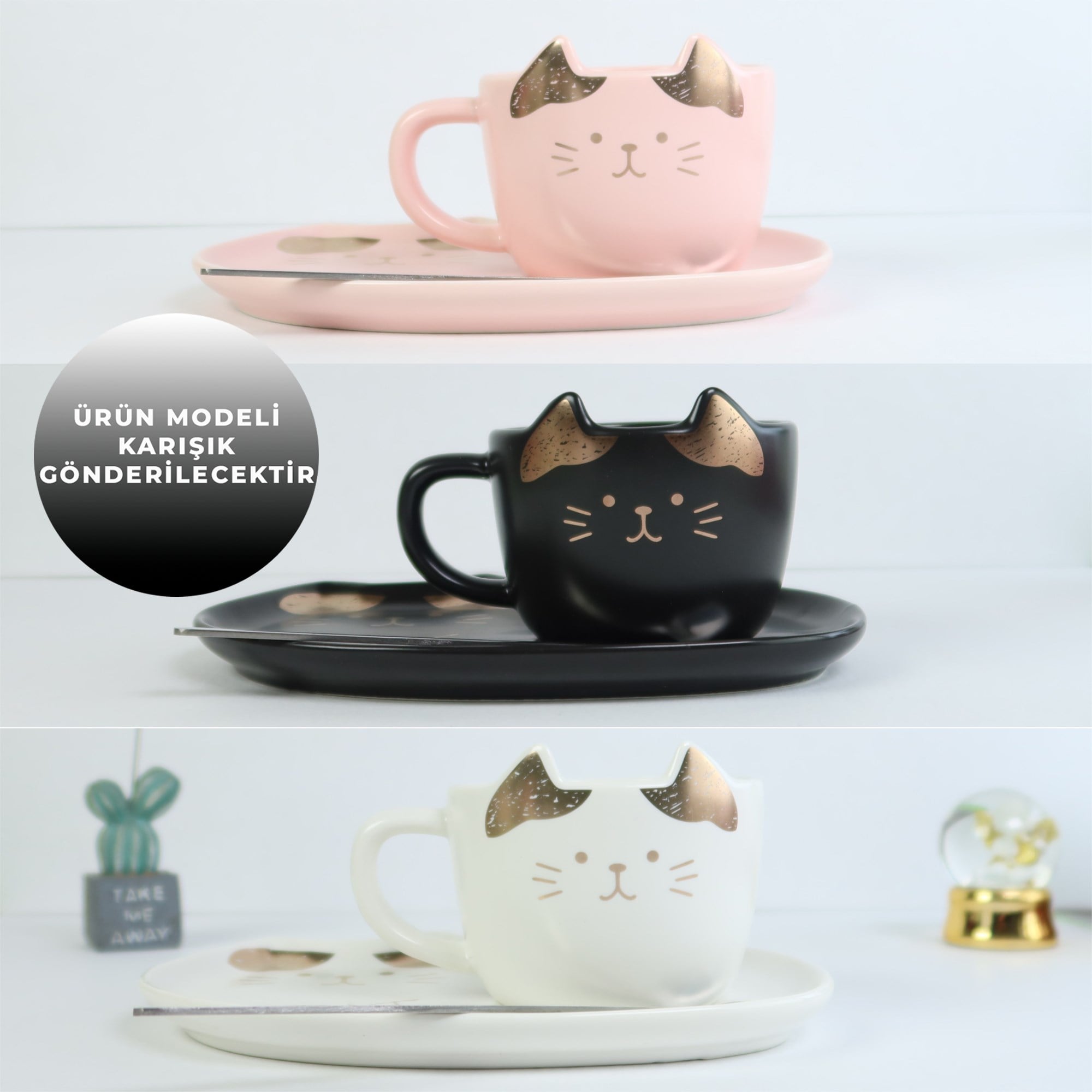 Kedi Temalı Seramik Kahve Seti BM-2360giftmodaBM-2360