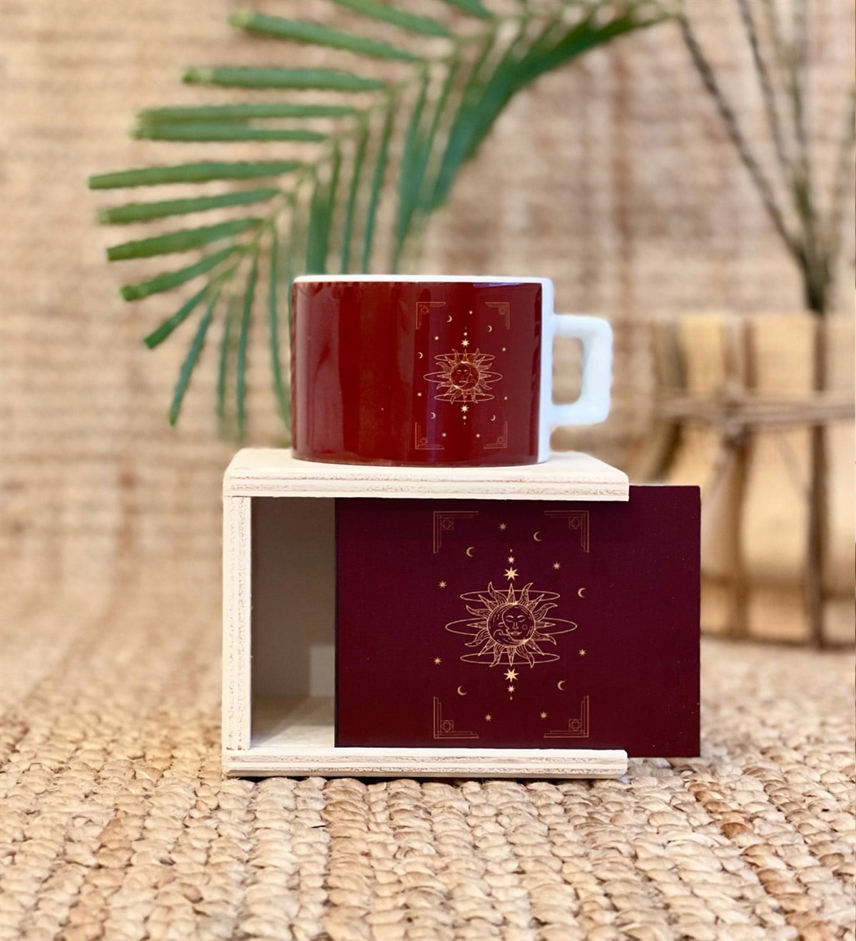 Mor Tarot Ay Güneş Tasarımlı Kutulu KupaGiftmodaGmkp100140