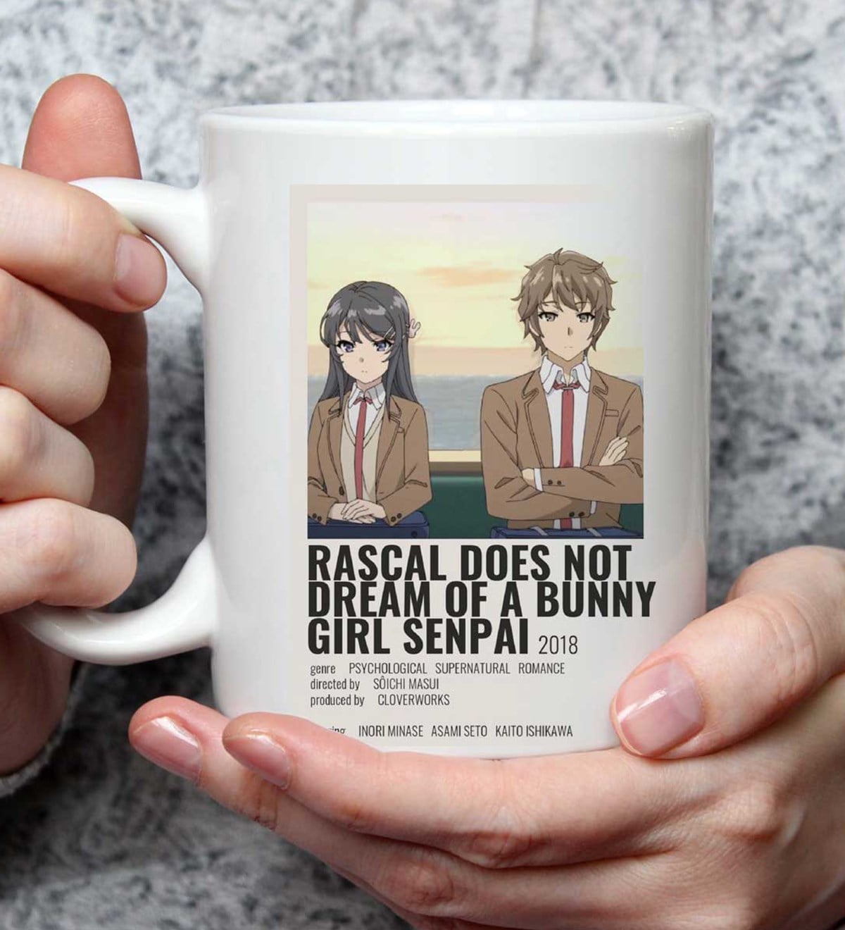 Rascal Does Not Dream of a Bunny Anime Tasarımlı Kupa BardakgiftmodaGmkp100498
