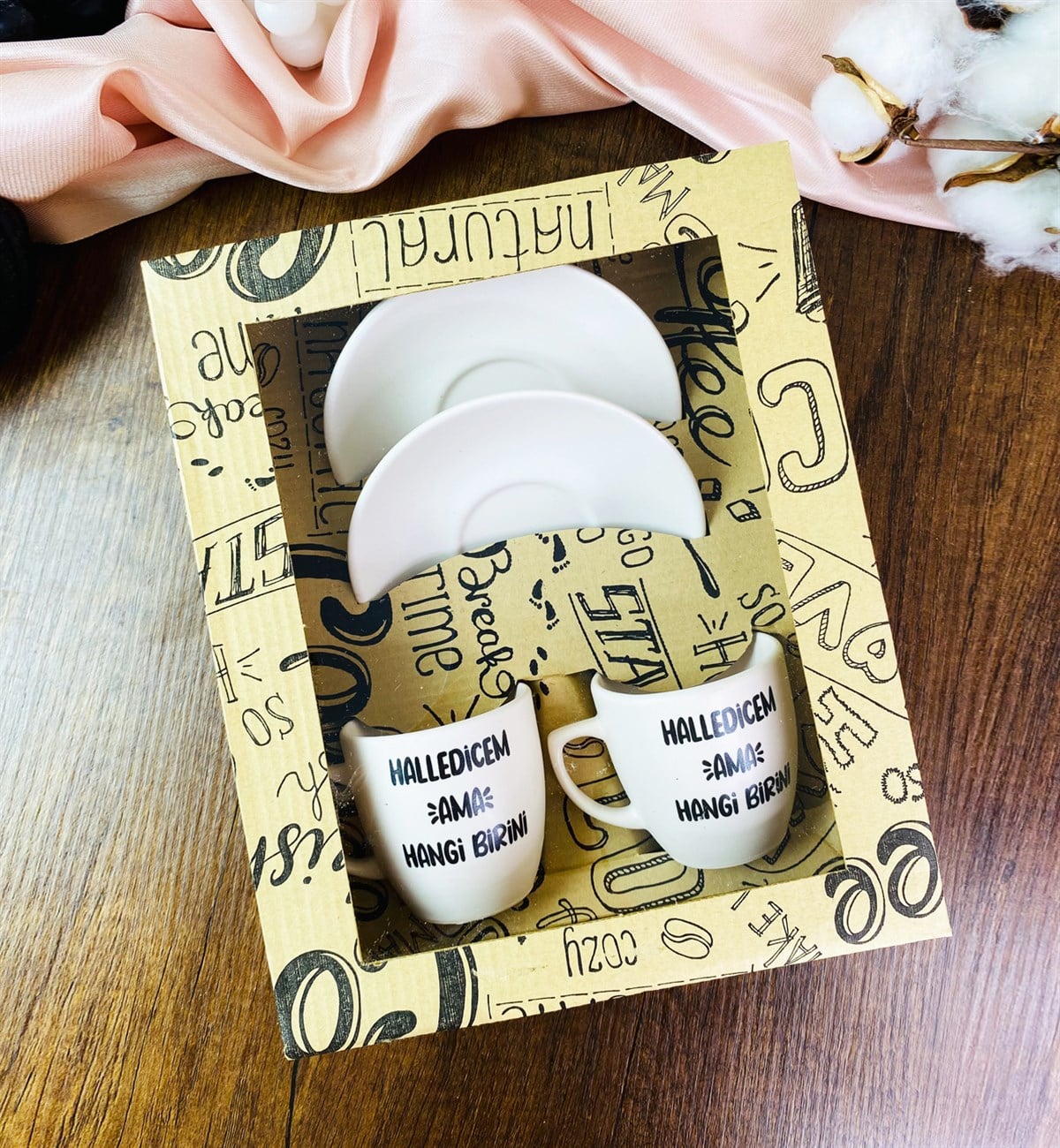 Özel Kutulu Halledicem Ama Hangi Birini Türk Kahvesi Fincanı SetigiftmodaGmkp100421