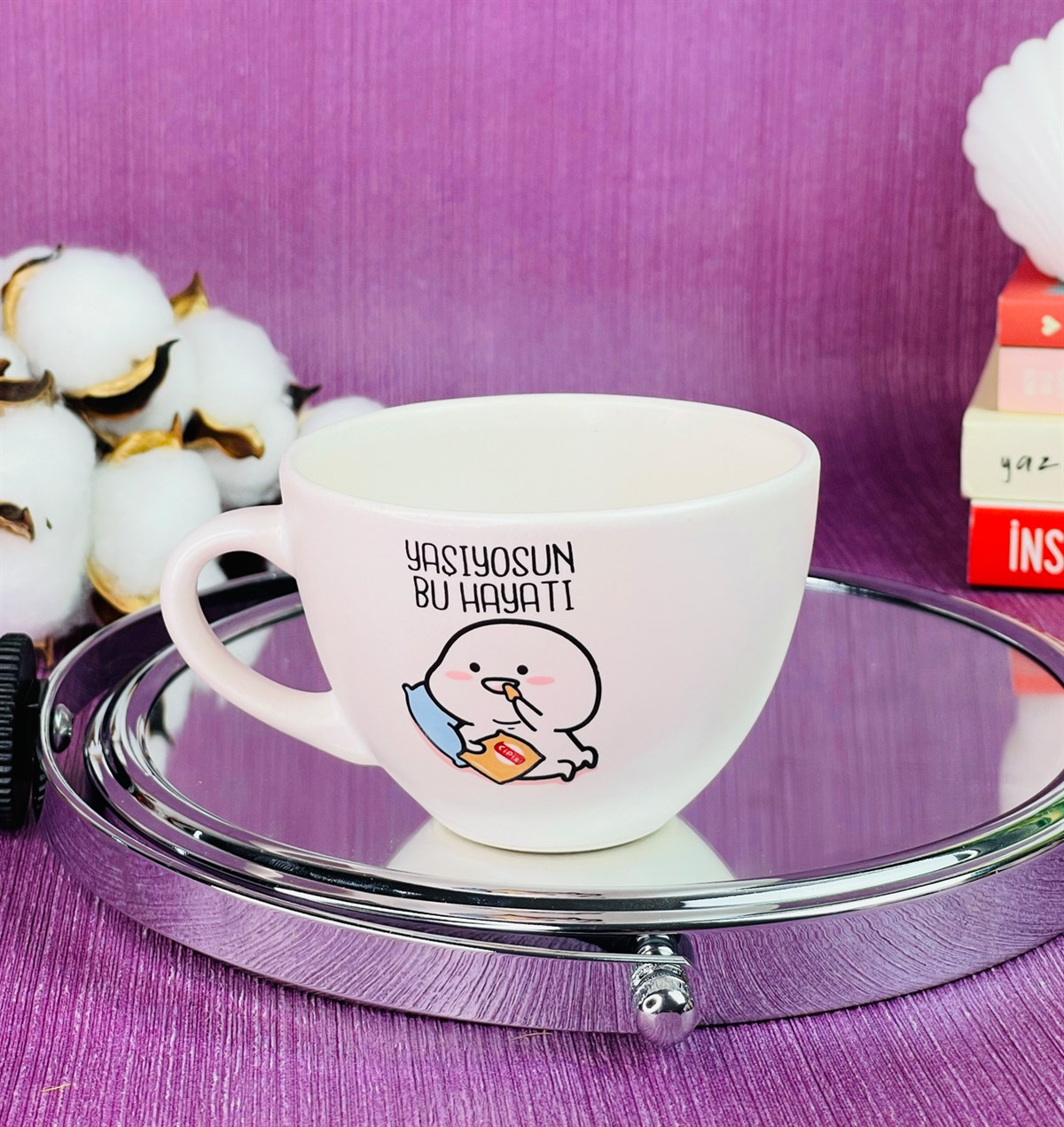 Yaşıyosun Bu Hayatı Tasarımlı 6 Cm Kupa BardakgiftmodaGmkp100278