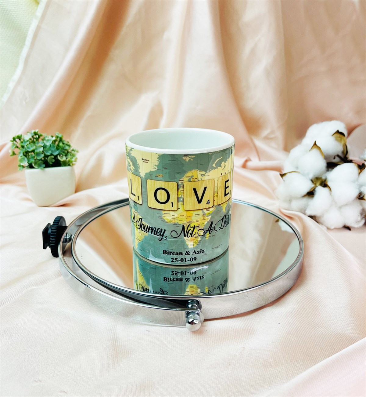 Kişiye Özel Love Travel Journal Tasarımlı Kupa BarakgiftmodaGmkp100415