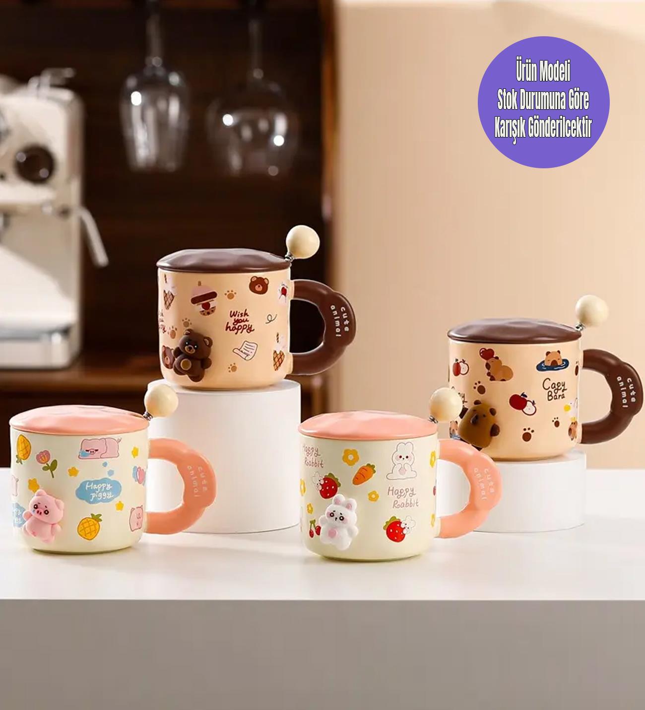 Mıknatıslı Hayvan Temalı Seramik KupagiftmodaBM-1440